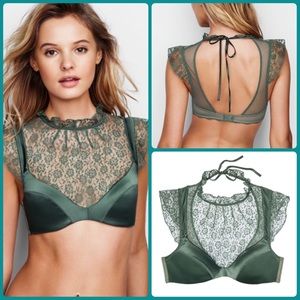 VICTORIA SECRET FLORAL LACE HIGH NECK BRA